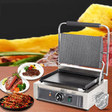 Electric Contact Grill Griddle Commercial Panini Press Grill Non-Stick for Outdoor