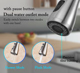 Black Kitchen Tap Pull Out Kitchen Sink Mixer Tap Brushed Nickle Stream Sprayer Head