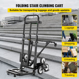 330lbs 460lbs Stair Climbing Cart Folding Trolley Heavy Duty Portable Folding Hand Truck Dolly