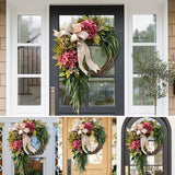 Artificial wreath garden farmhouse front door home living room party wall hanging