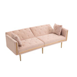 Accent Sofa Mid Century Modern Velvet Fabric Couch Convertible Futon Sofa Bed