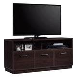 3-Door TV Stand Console for TVs up to 50&quot; Blackwood Tv Stands Furniture