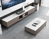 Modern minimalist slate TV cabinet coffee table combination home living room