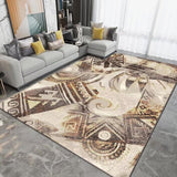 Geometric Carpet for Living Room Velvet Rug Bedroom Soft Square