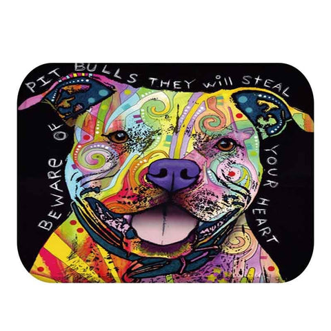 Cartoon Style Lovely Dog Painting Dogs Print Colorful Portrait Carpets
