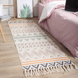 Luxury Bohemia Ethnic Style Cotton Linen Soft Carpet Handmade Tassel