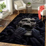 Skull carpet Square Anti-Skid Area Floor Mat 3D Rug Non-slip Mat