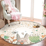 Baby Play Mat Round Children Carpet Simplicity Animal Bunny Bee Pattern