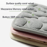 Non-Slip Bathmat Cobblestone Embossed Bathroom Carpet Shower Absorbent