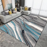 Geometric Carpet for Living Room Velvet Rug Bedroom Soft Square