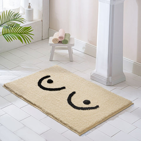 Bathmat Funny Letters Bathroom Rug Bathtub Side Carpet Function Entrance