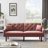 Modern Sofa Couch Linen Upholstered Convertible Folding Futon Sofa Bed Durable