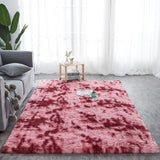 RULDGEE Shaggy Tie-dye Carpet Plush Floor Fluffy Mats Faux Fur Area Rug