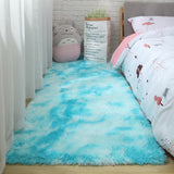 Fluffy Tie Dye Carpets For Bedroom Decor Modern Home Floor Mat Large Washable Nordica