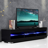 TV Cabinet Modern LED TV Stands Living Room Furniture with 6 Open Drawers