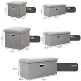 Storage Pouf Small Ottoman Square Rectangular Sofa Bench Pouf Foldable Change