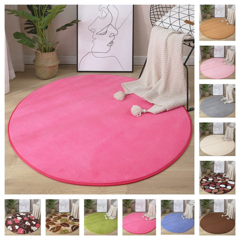 Newest Round Coral Velvet Carpet Color Water Absorption Sofa Carpet