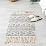 Luxury Bohemia Ethnic Style Cotton Linen Soft Carpet Handmade Tassel