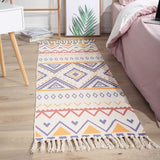 Luxury Bohemia Ethnic Style Cotton Linen Soft Carpet Handmade Tassel