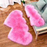 Winter Carpets For Living Room Double Love Heart Shaggy Area Rugs Valentine