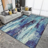 Geometric Carpet for Living Room Velvet Rug Bedroom Soft Square