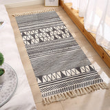 Luxury Bohemia Ethnic Style Cotton Linen Soft Carpet Handmade Tassel