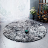 RULDGEE Pink Shaggy tie-dye Round Carpet Colorful Fluffy Alfombra