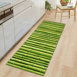 Kitchen Doormat 3D Green Grass Bamboo Print Floor Mat Hallway Living Room