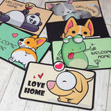 Cartoon Welcome Entrance Doormats Carpets Rugs Non-Slip Cat Dog Pet Gamer