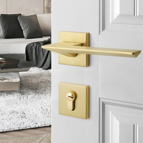 Haodi Modern Light Luxury Golden Door Lock Indoor Bedroom Door Lock