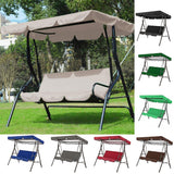 2pcs/set Garden Chairs Patio Swing Cover Set Waterproof UV-resistant Swing Canopy Seat