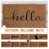 Coco Coir Welcome Printed Anti-Slip Floor Mat Area Rugs Funny Custom