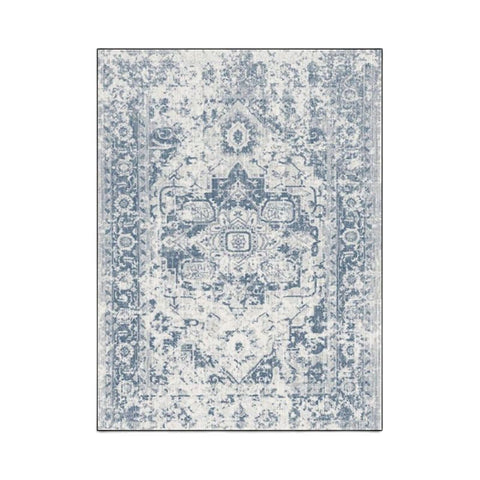 Carpets for Living Room European Classical Blue Abstract Pattern Carpet