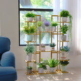 9Tier Bamboo 17Potted Plant Stand Rack Multiple Flowerpot Holder Shelf Indoor Outdoor