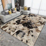 Geometric Carpet for Living Room Velvet Rug Bedroom Soft Square