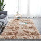 RULDGEE Shaggy Tie-dye Carpet Plush Floor Fluffy Mats Faux Fur Area Rug