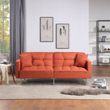 Modern Sofa Couch Linen Upholstered Convertible Folding Futon Sofa Bed Durable