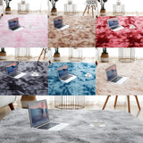 RULDGEE Shaggy Tie-dye Carpet Plush Floor Fluffy Mats Faux Fur Area Rug