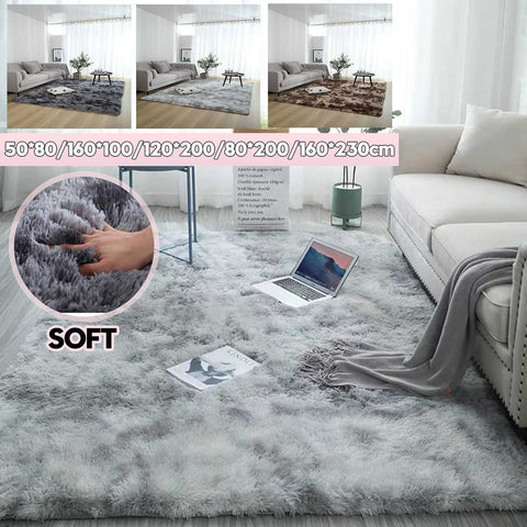 Living Room Bedroom Rug Anti-Skid Ultra Soft Plush Carpet Area Rectangle