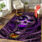 Skull carpet Square Anti-Skid Area Floor Mat 3D Rug Non-slip Mat