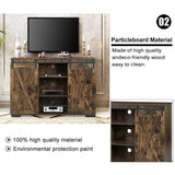 Modern Farmhouse TV Stands With 2 Side Cabinet Storage Organizer Home