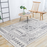 Morocco Style Black White Livingroom Carpet Simple Decor Home