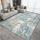 Geometric Carpet for Living Room Velvet Rug Bedroom Soft Square