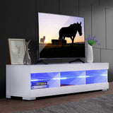 TV Cabinet Modern LED TV Stands Living Room Furniture with 6 Open Drawers