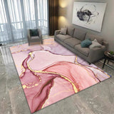 Geometric Carpet for Living Room Velvet Rug Bedroom Soft Square