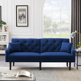 Modern Sofa Couch Linen Upholstered Convertible Folding Futon Sofa Bed Durable