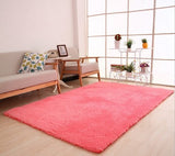 Living Room Rug Area Solid Carpet Fluffy Soft Home Decor White Plush