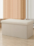 Cotton Rectangular Storage Stool, Stool Can Sit on Adult Sofa, Shoe Bench.