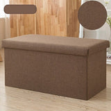 Cotton Rectangular Storage Stool, Stool Can Sit on Adult Sofa, Shoe Bench.