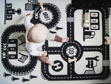 Baby Play Mat Soft Crawling Rugs Car Track Pattern Puzzles Learning Toy